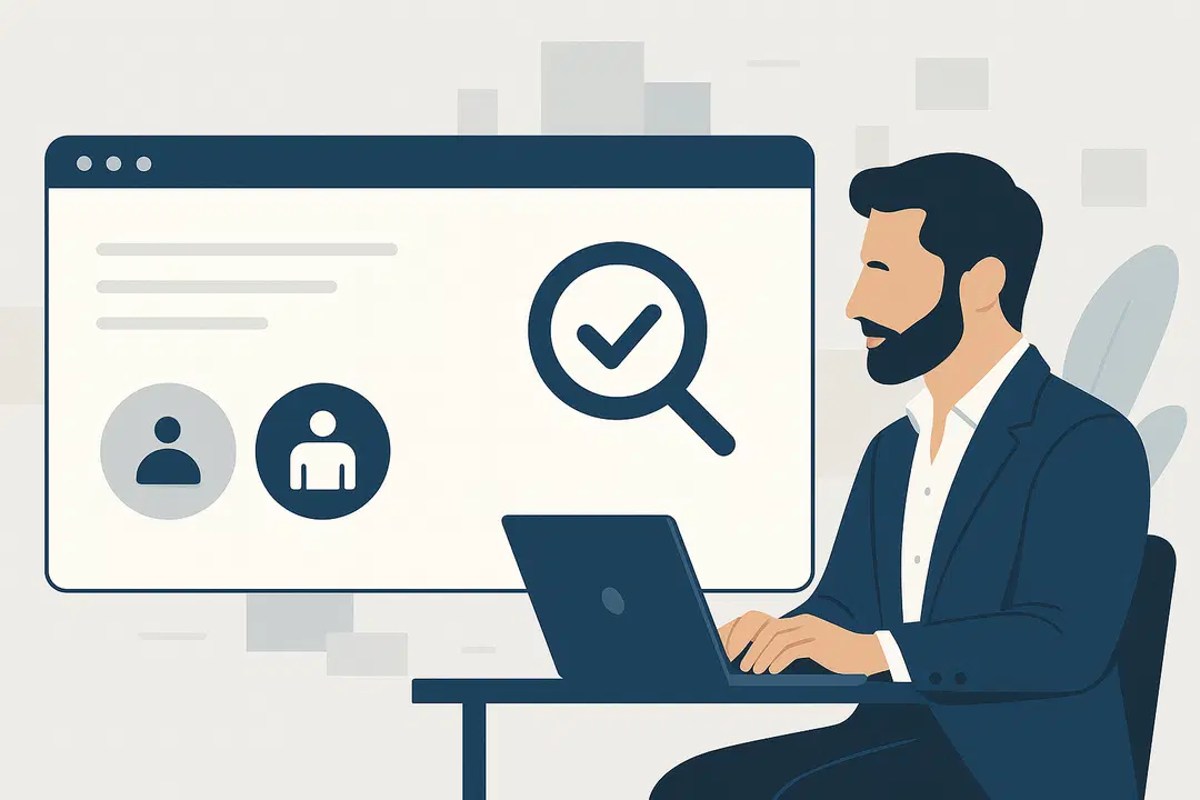 Utilisateur effectuant une vérification d’accessibilité en ligne